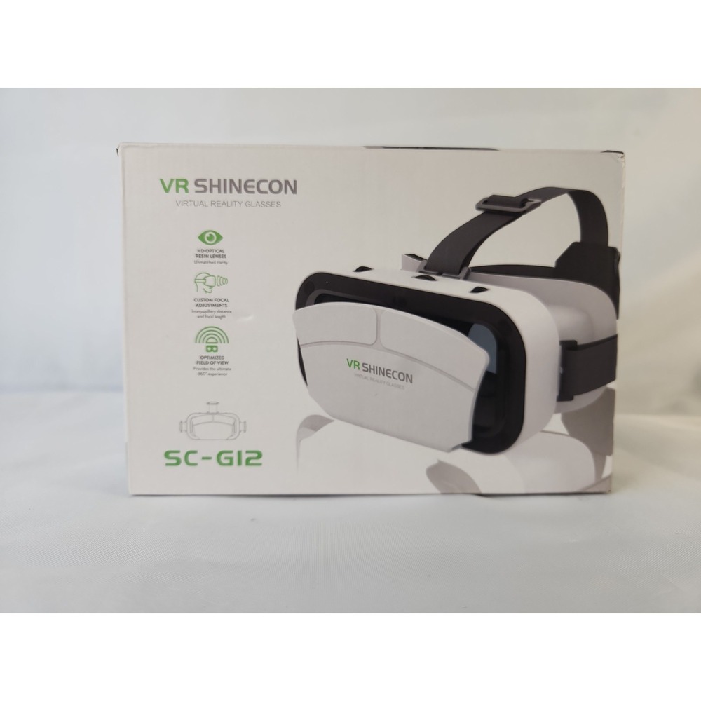 NIB VR Shinecon SC-G12 Smartphone VR Headset 360° FOV HD VR Goggles 7" NEW